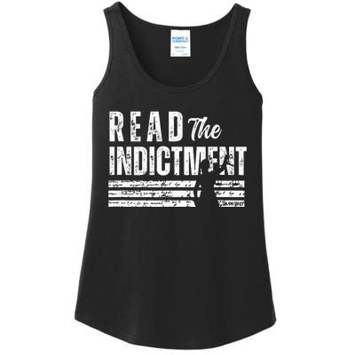 Read The Indictment Donald Trump Indictment AntiTrump Ladies Essential Tank