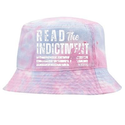 Read The Indictment Donald Trump Indictment AntiTrump Tie-Dyed Bucket Hat