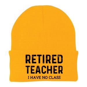 Retired Teacher I Have No Class Knit Cap Winter Beanie