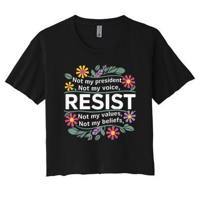 RESIST THIS IS NOT NORMAL ANTI TRUMP  Crop Top