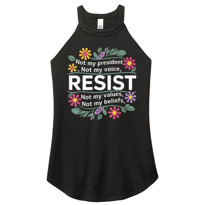 RESIST THIS IS NOT NORMAL ANTI TRUMP  Women's Perfect Tri Rocker Tank