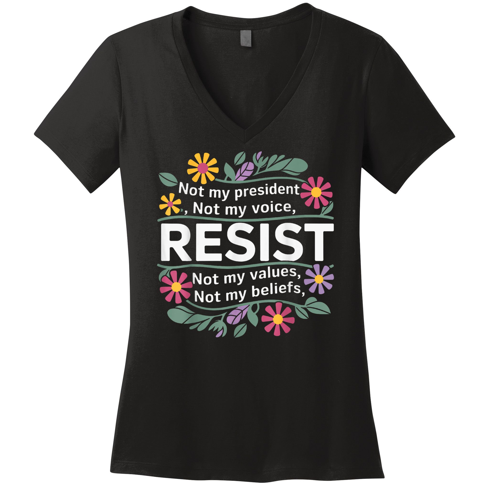 RESIST THIS IS NOT NORMAL ANTI TRUMP  Women's V-Neck T-Shirt