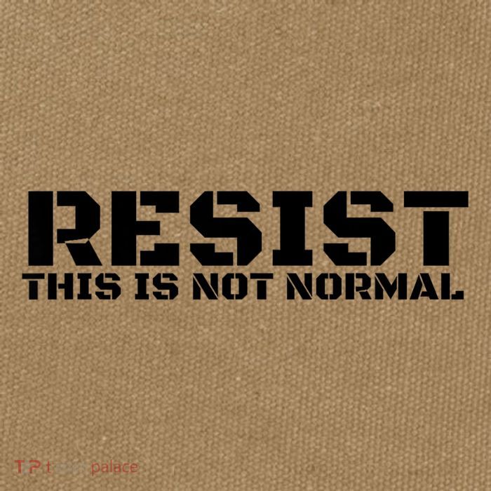 RESIST THIS IS NOT NORMAL ANTI TRUMP  Cotton Canvas Backpack