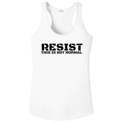 RESIST THIS IS NOT NORMAL ANTI TRUMP  Ladies PosiCharge Competitor Racerback Tank