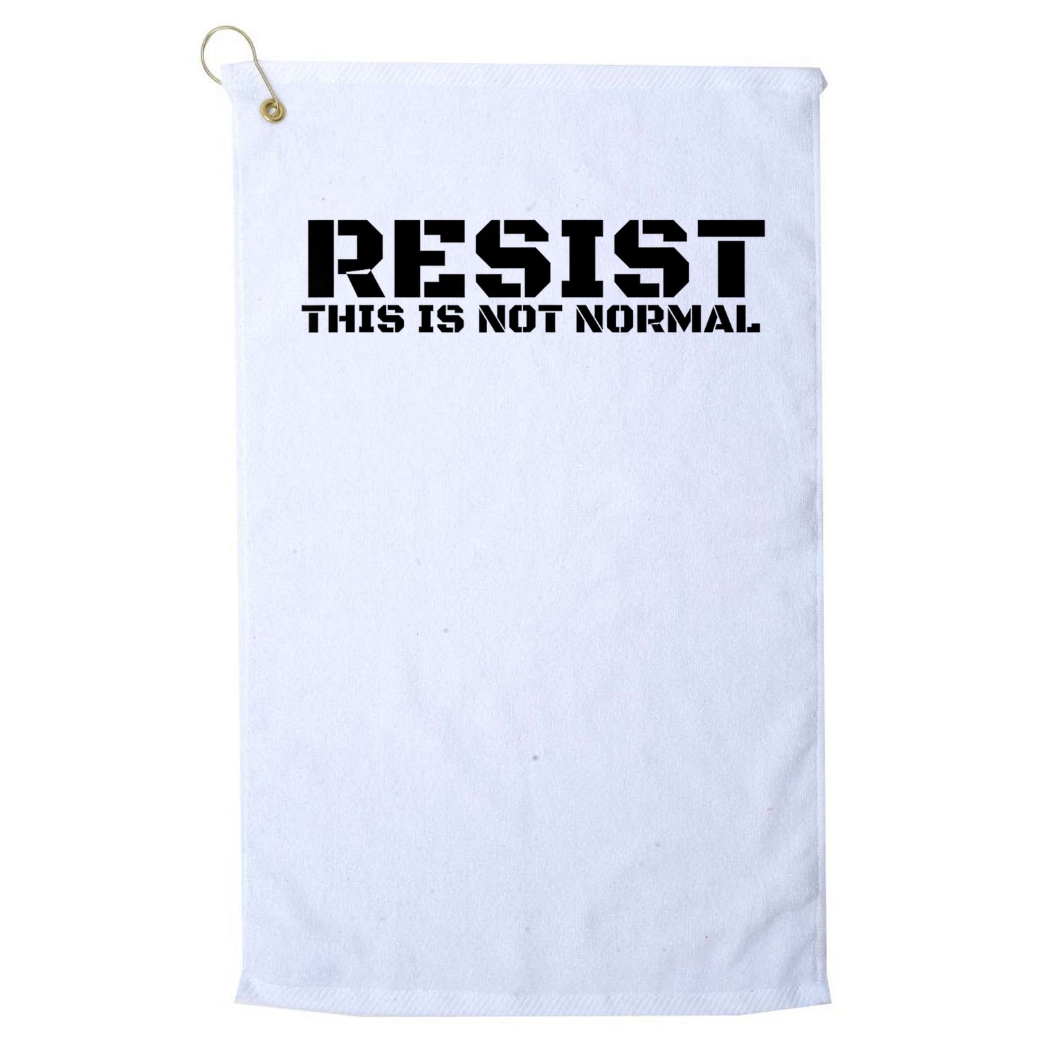 RESIST THIS IS NOT NORMAL ANTI TRUMP  Golf Towel