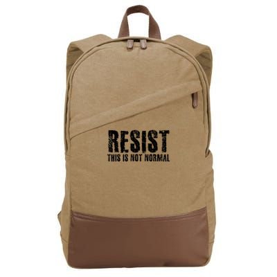 RESIST THIS IS NOT NORMAL ANTI TRUMP  Cotton Canvas Backpack