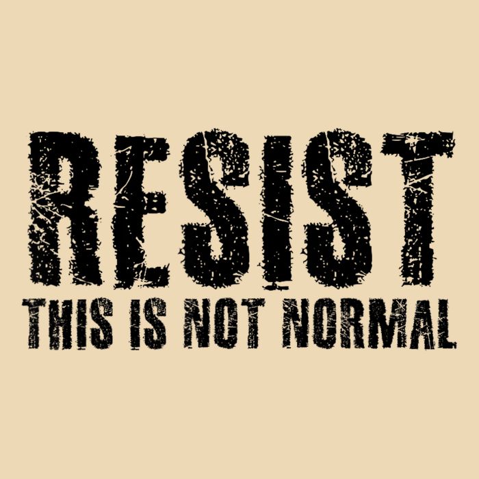 RESIST THIS IS NOT NORMAL ANTI TRUMP  Drawstring Bag