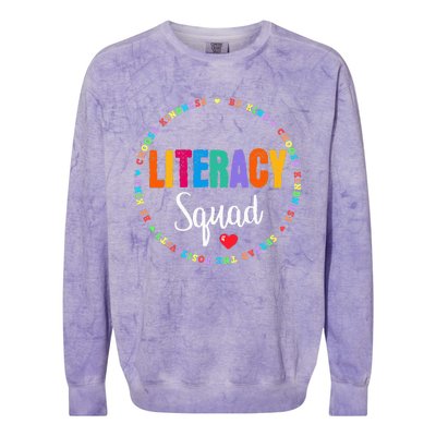 Reading Teacher Interventionist Specialist Literacy Coach Colorblast Crewneck Sweatshirt