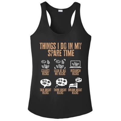 Rockhound Things I Do In My Spare Time Rock Collecting Ladies PosiCharge Competitor Racerback Tank