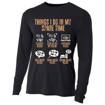 Rockhound Things I Do In My Spare Time Rock Collecting Cooling Performance Long Sleeve Crew