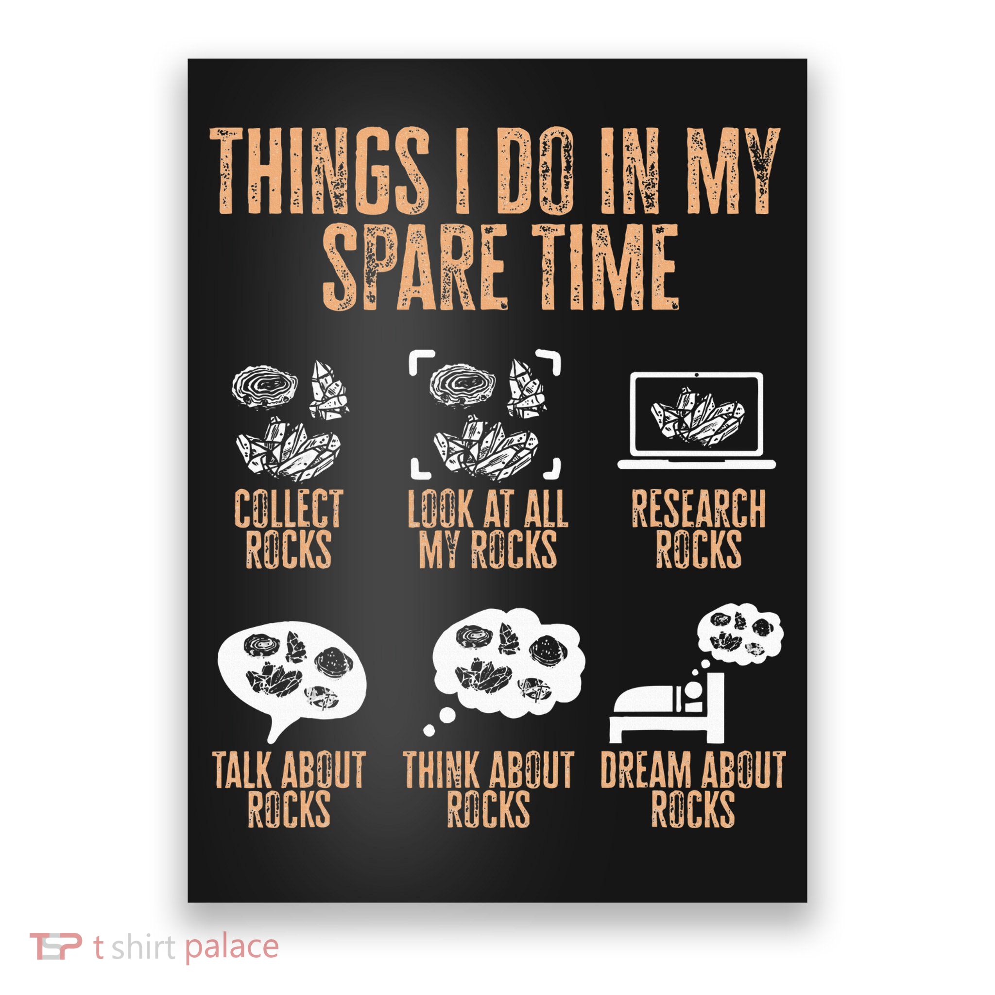 Rockhound Things I Do In My Spare Time Rock Collecting Poster