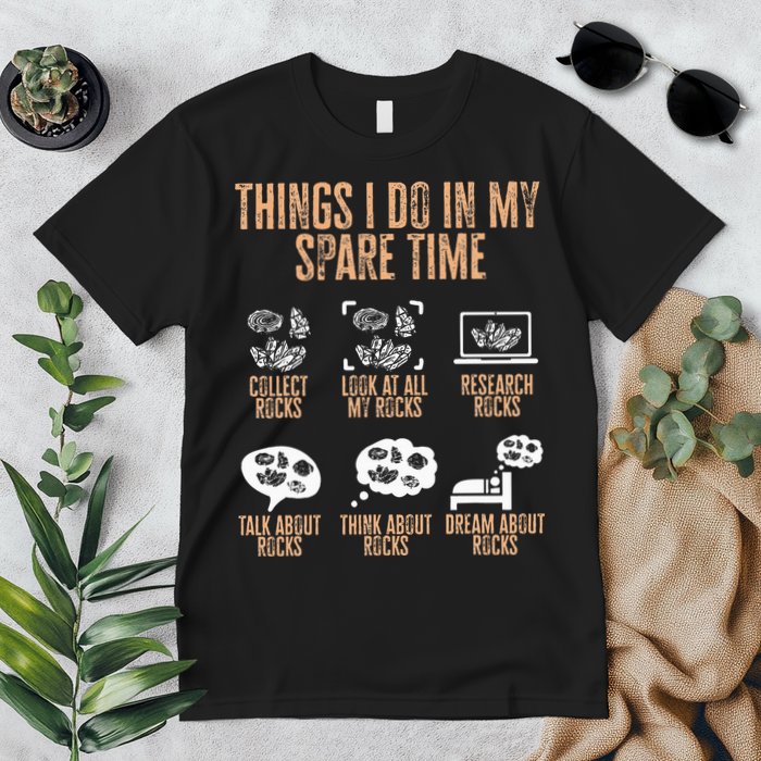 Rockhound Things I Do In My Spare Time Rock Collecting Premium T-Shirt