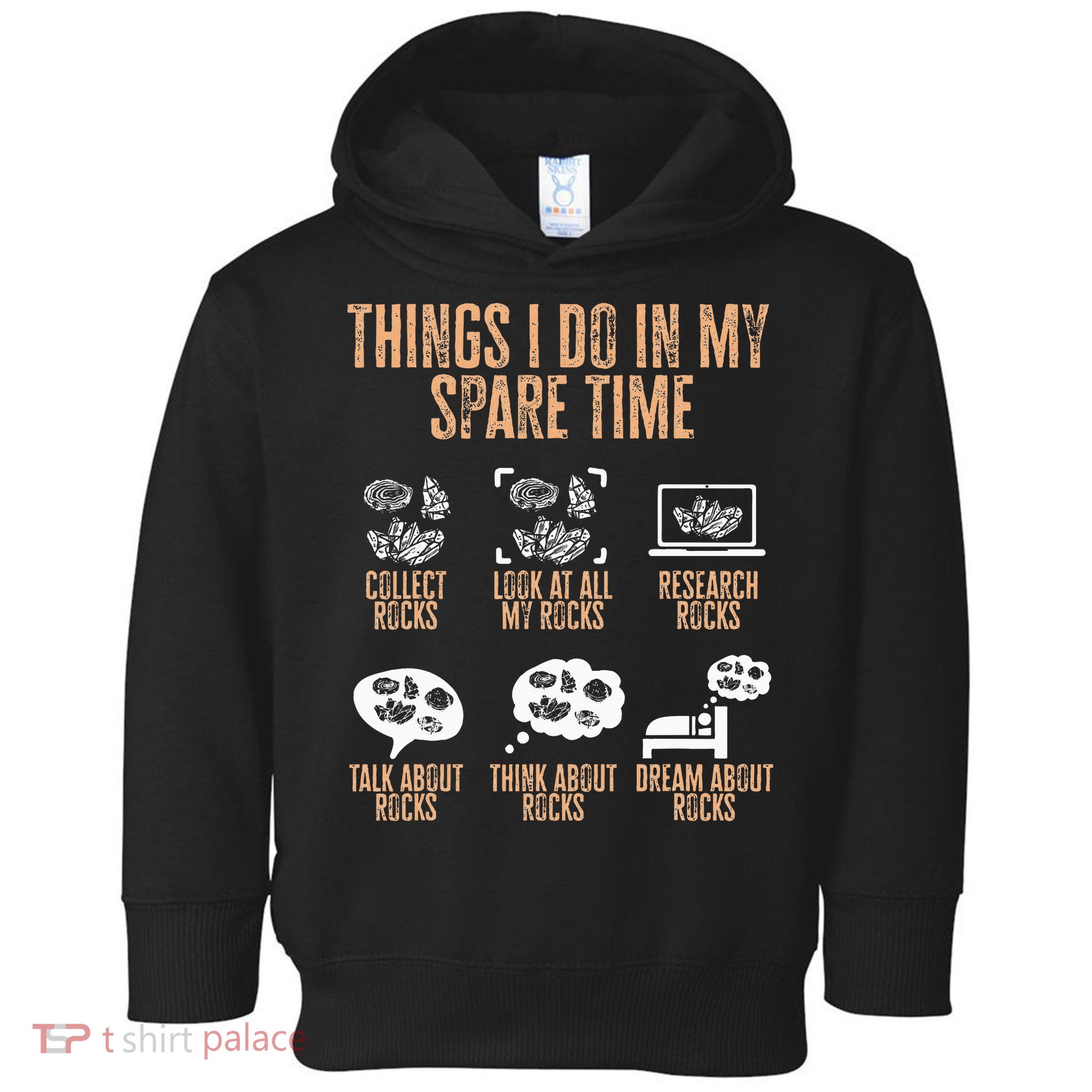Rockhound Things I Do In My Spare Time Rock Collecting Toddler Hoodie