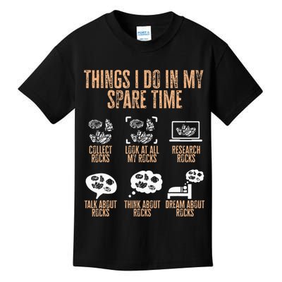 Rockhound Things I Do In My Spare Time Rock Collecting Kids T-Shirt