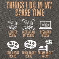 Rockhound Things I Do In My Spare Time Rock Collecting Cotton Canvas Backpack