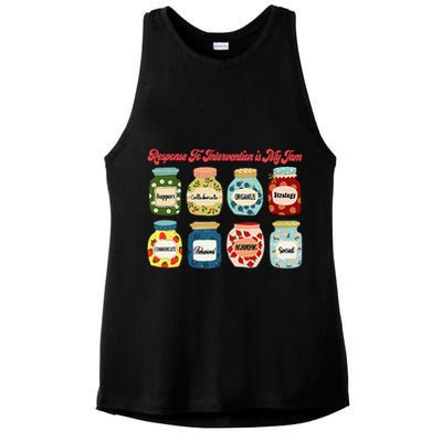 Response To Intervention Is My Jam RTI Intervention Teacher Ladies PosiCharge Tri-Blend Wicking Tank