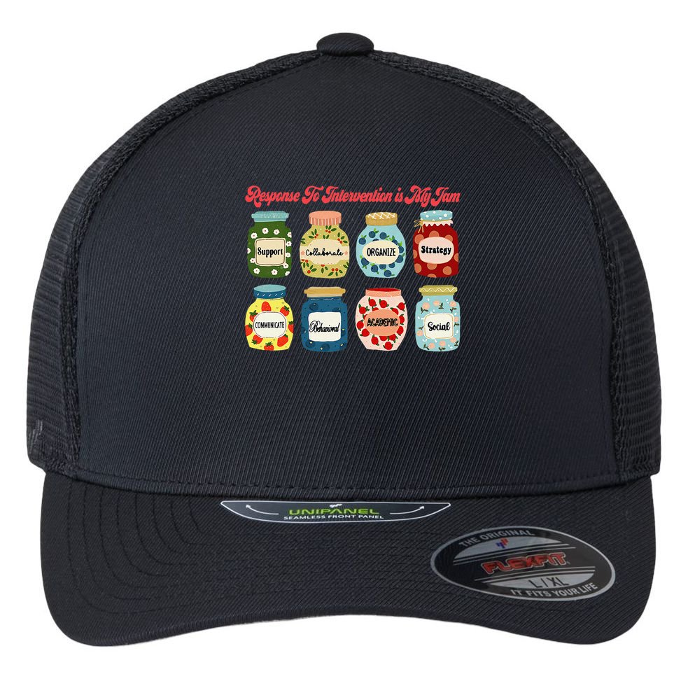 Response To Intervention Is My Jam RTI Intervention Teacher Flexfit Unipanel Trucker Cap