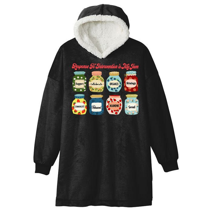 Response To Intervention Is My Jam RTI Intervention Teacher Hooded Wearable Blanket