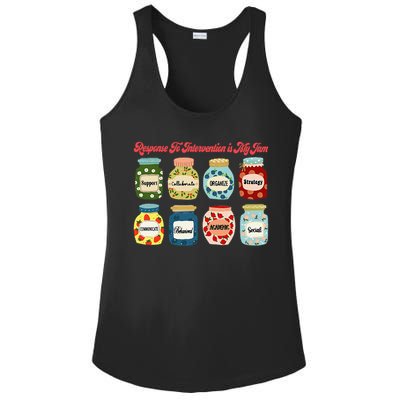 Response To Intervention Is My Jam RTI Intervention Teacher Ladies PosiCharge Competitor Racerback Tank