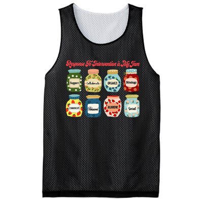 Response To Intervention Is My Jam RTI Intervention Teacher Mesh Reversible Basketball Jersey Tank
