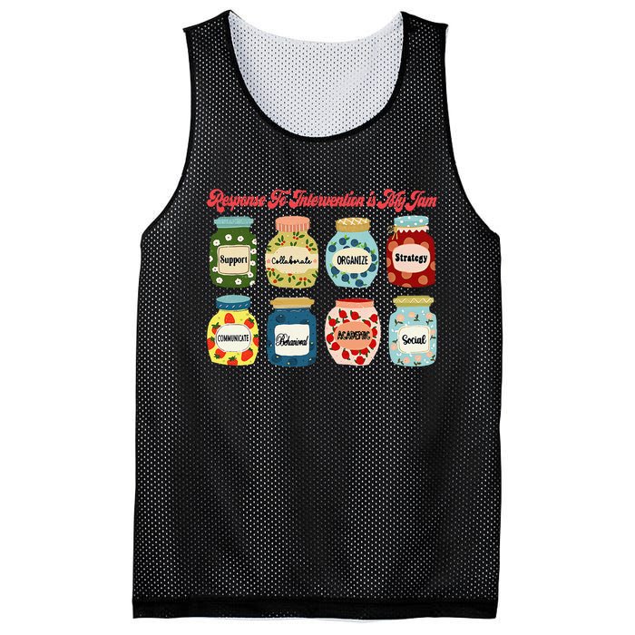 Response To Intervention Is My Jam RTI Intervention Teacher Mesh Reversible Basketball Jersey Tank