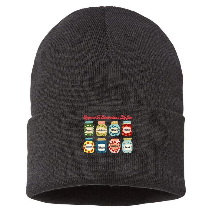 Response To Intervention Is My Jam RTI Intervention Teacher Sustainable Knit Beanie