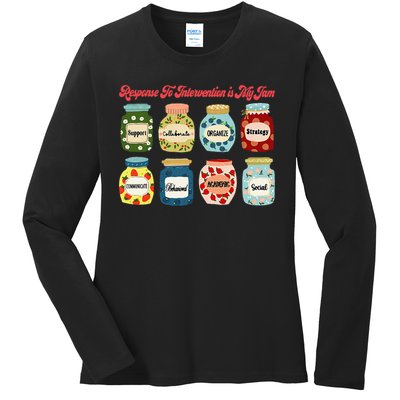 Response To Intervention Is My Jam RTI Intervention Teacher Ladies Long Sleeve Shirt