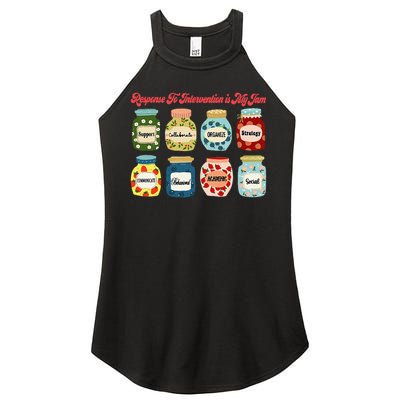 Response To Intervention Is My Jam RTI Intervention Teacher Women's Perfect Tri Rocker Tank