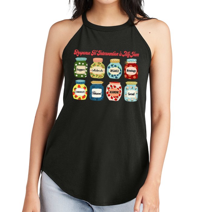 Response To Intervention Is My Jam RTI Intervention Teacher Women's Perfect Tri Rocker Tank