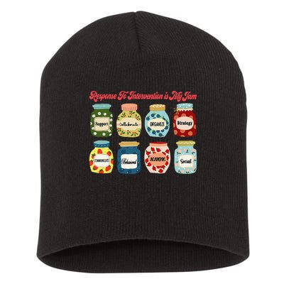 Response To Intervention Is My Jam RTI Intervention Teacher Short Acrylic Beanie