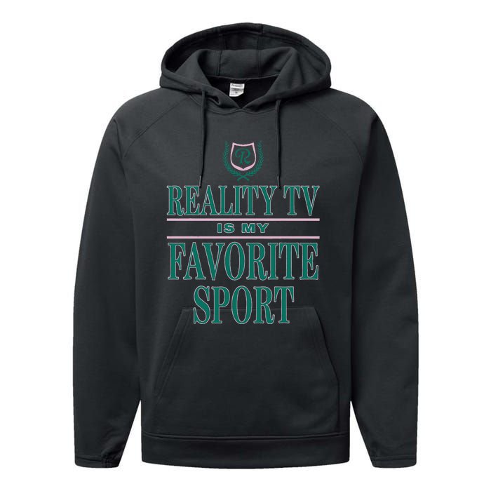 Reality Tv Is My Favorite Sport Apparel Performance Fleece Hoodie