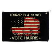 Retro Trump Is A Scab Vote Harris Funny Harris Kamala Trump Grommeted Golf Towel