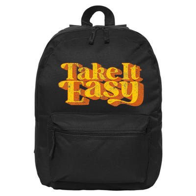 Retro Take It Easy 60s 70s Disco Party 16 in Basic Backpack