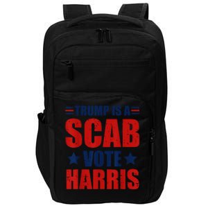 Retro Trump Is A Scab Vote Harris Funny Trump Election 2024 Impact Tech Backpack