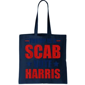 Retro Trump Is A Scab Vote Harris Funny Trump Election 2024 Tote Bag