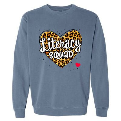 Reading Teacher Interventionist Specialist Literacy Squad Gift Garment-Dyed Sweatshirt