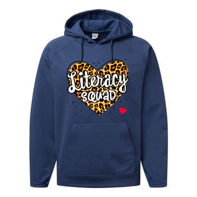 Reading Teacher Interventionist Specialist Literacy Squad Gift Performance Fleece Hoodie