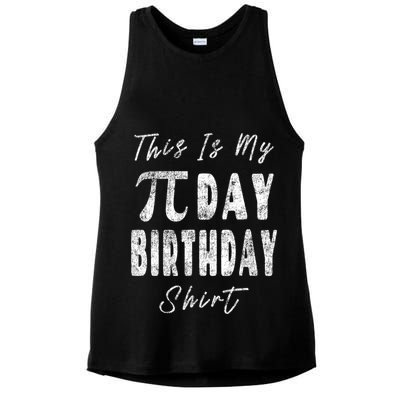 Retro This Is My Pi Day Birthday Shirt Pi Symbol 3 14 Ladies PosiCharge Tri-Blend Wicking Tank