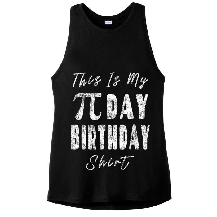 Retro This Is My Pi Day Birthday Shirt Pi Symbol 3 14 Ladies PosiCharge Tri-Blend Wicking Tank