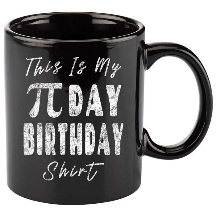 Retro This Is My Pi Day Birthday Shirt Pi Symbol 3 14 11oz C Handle Ceramic Mug