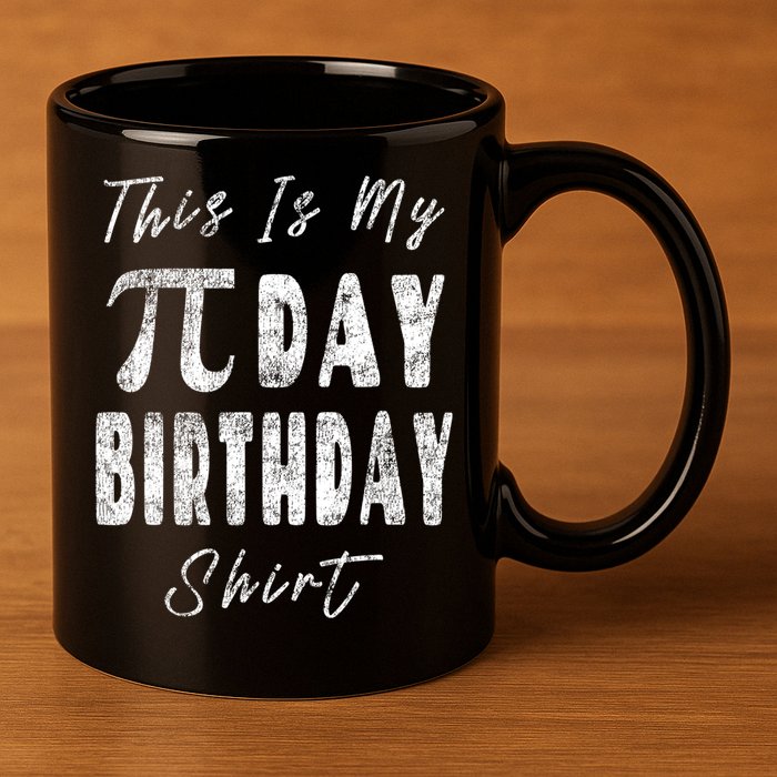 Retro This Is My Pi Day Birthday Shirt Pi Symbol 3 14 11oz C Handle Ceramic Mug