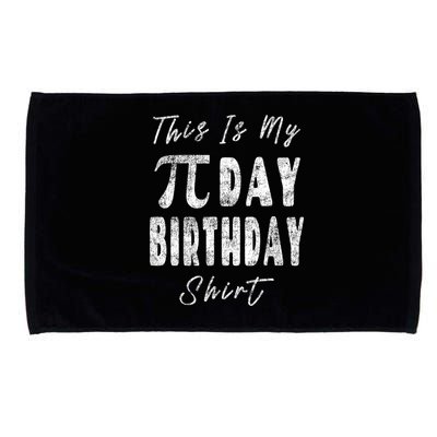 Retro This Is My Pi Day Birthday Shirt Pi Symbol 3 14 Microfiber Hand Towel