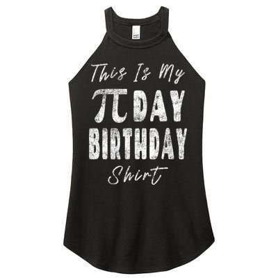 Retro This Is My Pi Day Birthday Shirt Pi Symbol 3 14 Women's Perfect Tri Rocker Tank
