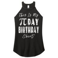 Retro This Is My Pi Day Birthday Shirt Pi Symbol 3 14 Women's Perfect Tri Rocker Tank