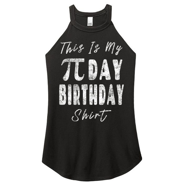 Retro This Is My Pi Day Birthday Shirt Pi Symbol 3 14 Women's Perfect Tri Rocker Tank