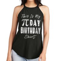 Retro This Is My Pi Day Birthday Shirt Pi Symbol 3 14 Women's Perfect Tri Rocker Tank