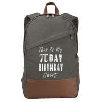Retro This Is My Pi Day Birthday Shirt Pi Symbol 3 14 Cotton Canvas Backpack