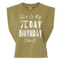 Retro This Is My Pi Day Birthday Shirt Pi Symbol 3 14 Garment-Dyed Women's Muscle Tee