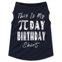 Retro This Is My Pi Day Birthday Shirt Pi Symbol 3 14 Doggie Tank