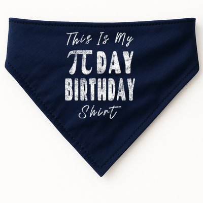 Retro This Is My Pi Day Birthday Shirt Pi Symbol 3 14 USA-Made Doggie Bandana